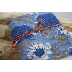 Blue notebook with recycled paper