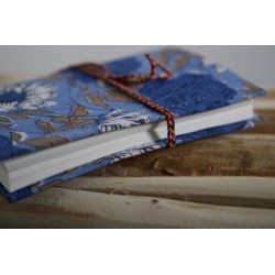 Blue notebook with recycled paper