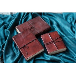 Carnet en cuir avec papier recyclé