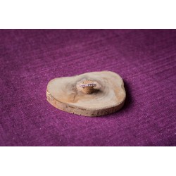 Eternity ring argent et rhodolite