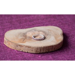 Eternity ring argent et rhodolite