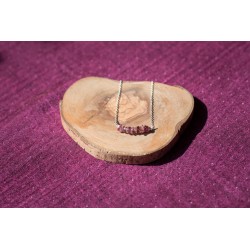 Collier en argent et tourmaline rose