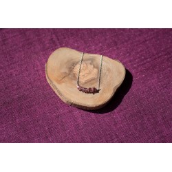 Collier en argent et tourmaline rose