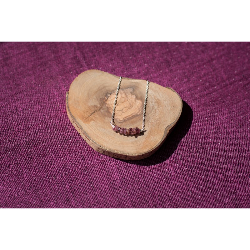 Pink tourmaline necklace