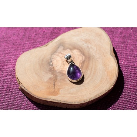 Pendentif en argent et Amethyste