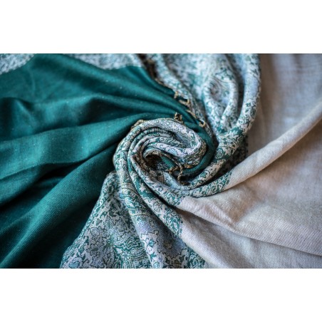 Green and nude scarf