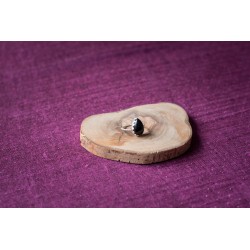 Bague en argent et onyx