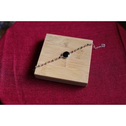 Black spinel with multi tourmaline bracelet