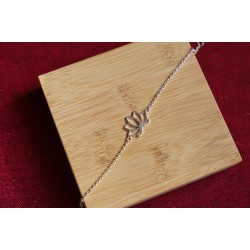 Silver Lotus bracelet