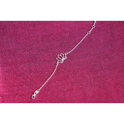 Bracelet en argent avec lotus