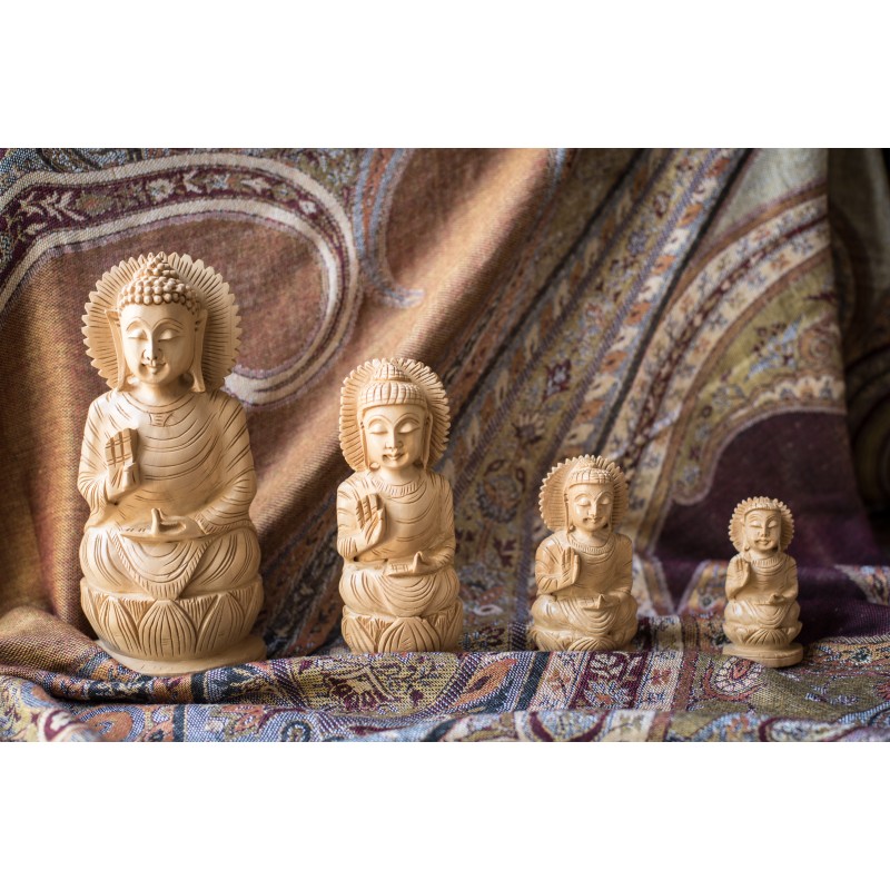 Statue Bouddha en bois