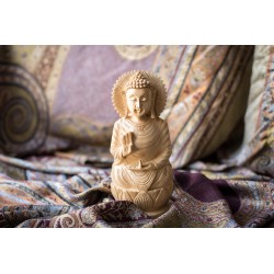 Statue Bouddha en bois
