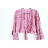 Chemisier rose doré cache coeur retro