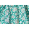 Green flowers wrap blouse