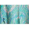 Green wrap blouse with pattern