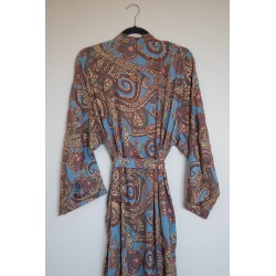 Kimono long bleu