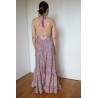 Robe dos nus rose et orange