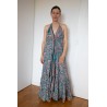 Robe dos nus verte paisley