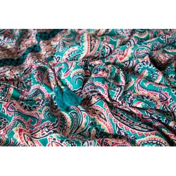 Robe dos nus verte paisley