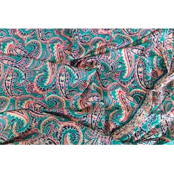 Robe portefeuille verte avec manches évasées