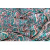 Robe portefeuille verte avec manches évasées