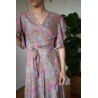Robe portefeuille avec manches évasées