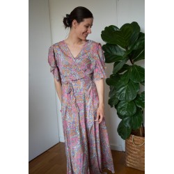 Robe portefeuille avec manches évasées
