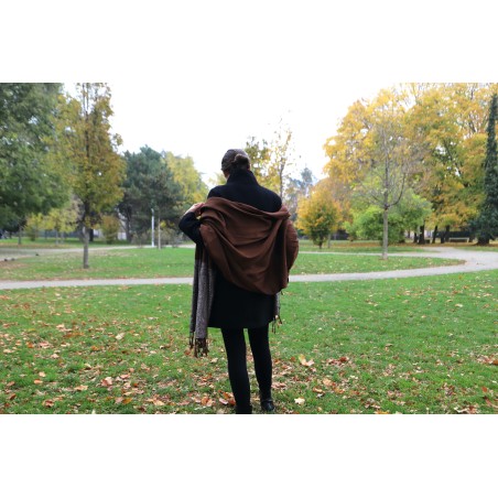 foulard marron unisexe