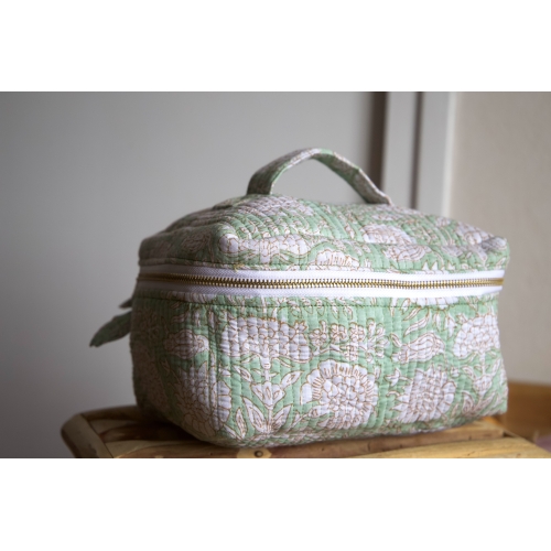 Trousse de toilette type vanity vert
