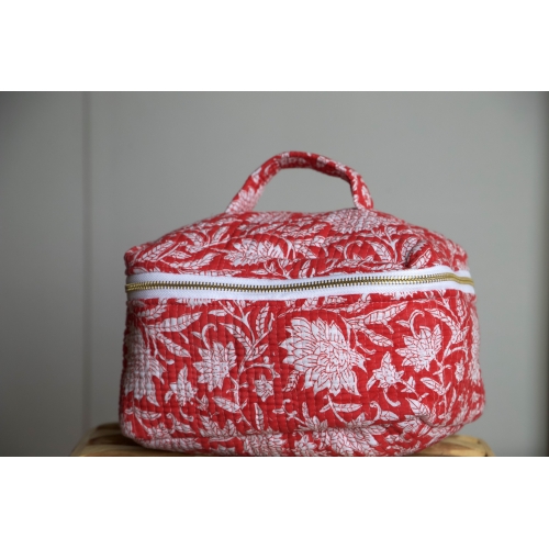 Trousse de toilette type vanity rouge