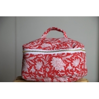 Trousse de toilette type vanity rouge
