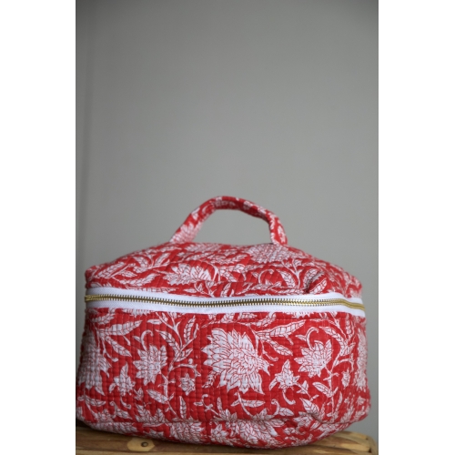 Trousse de toilette type vanity rouge