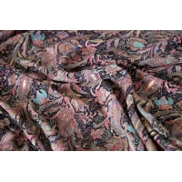 Kimono court noir rose et doré