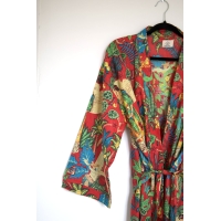 Kimono en coton Frida Khalo rouge