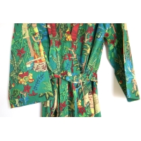 Kimono en coton Frida Kahlo vert