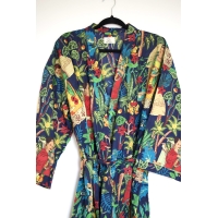 Kimono en coton Frida Kahlo bleu