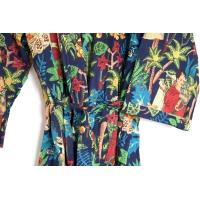 Kimono en coton Frida Kahlo bleu