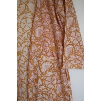 Kimono en coton moutarde