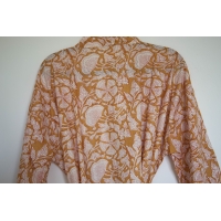 Kimono en coton moutarde