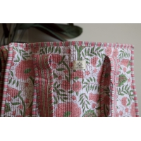 Sac cabas en coton à fleurs avec fermeture éclair