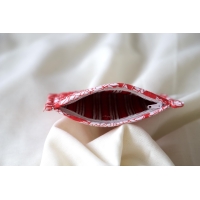 Petit porte monnaie coton matelassé rouge