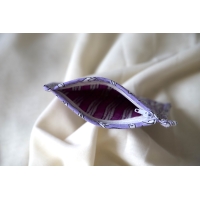 Porte monnaie coton matelassé violet pastel