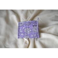 Porte monnaie coton matelassé violet pastel