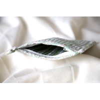 Porte monnaie coton matelassé vert pastel