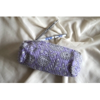 Trousse à crayon matelassé violet