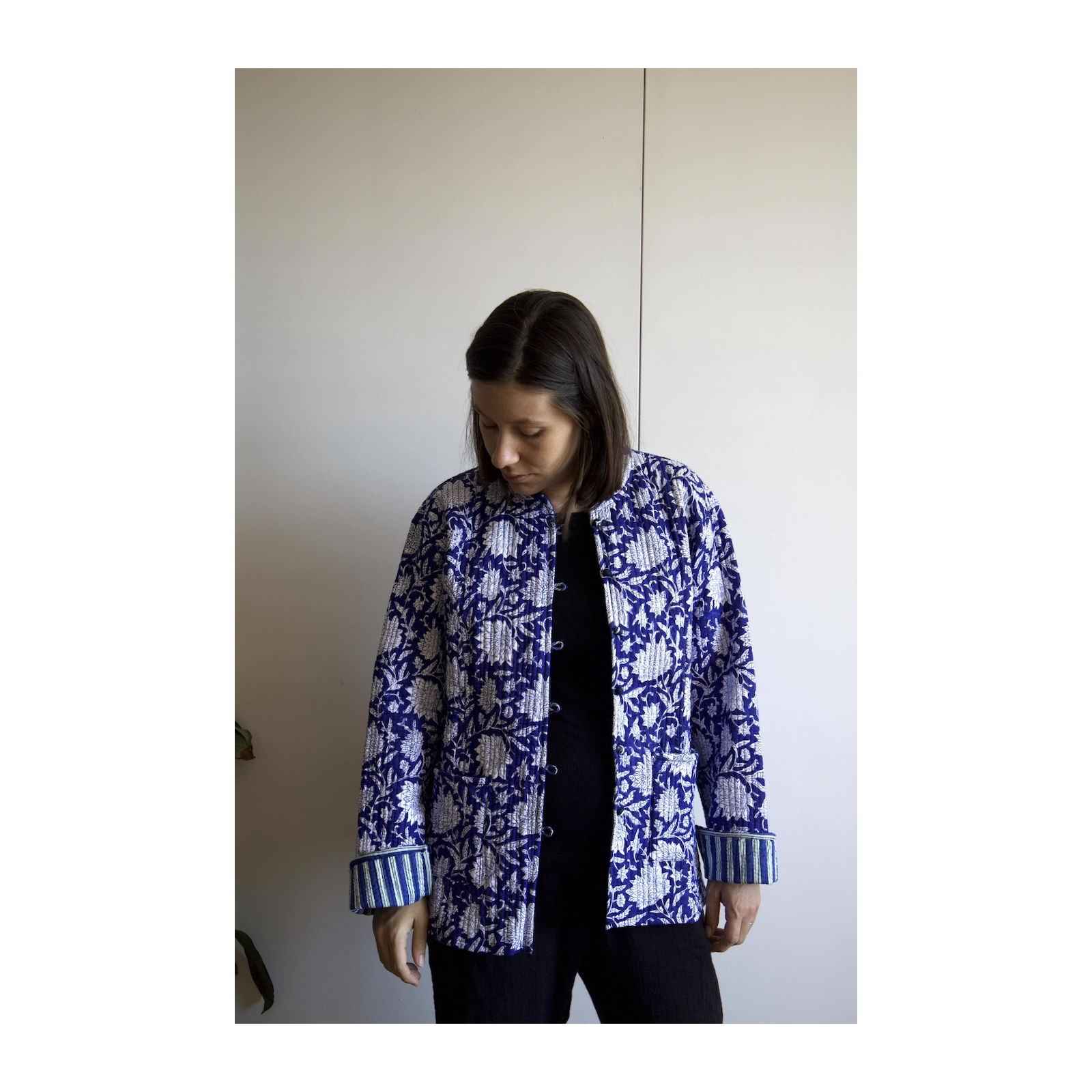 Veste matelassé bleue