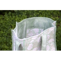 Sac cabas en coton matelassé vert