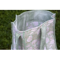 Sac cabas en coton matelassé vert