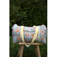 Sac de voyage matelassé jaune et vert