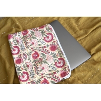 Housse ordinateur beige